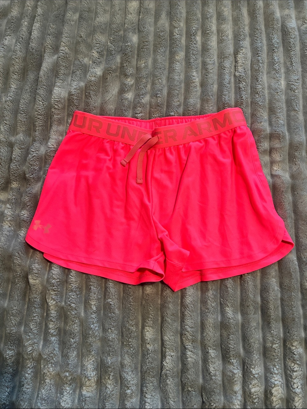Under Armour Neon Pink Performance Shorts - YL